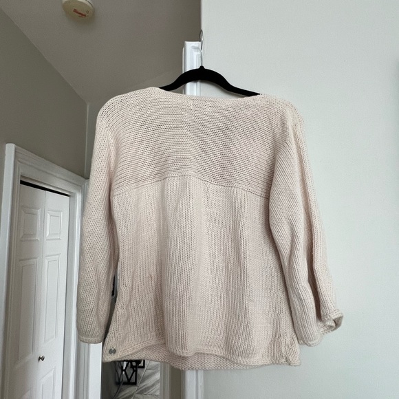 Pure Handknit 100% cotton, cream sweater - Picture 3 of 6